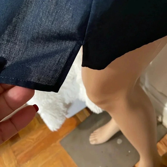 Lafayette 148 New York Blue Button-Up Shirt - Picture 10 of 15